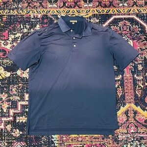 Peter Millar Summer Comfort Golf Polo Shirt Mens Large Blue Fade Spots